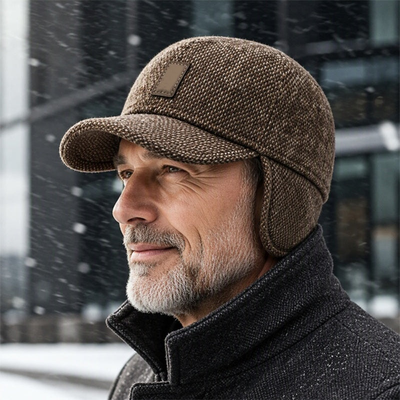 🧢 Cozy Ear Coverage, Toasty Head Warmth | Men's Warm Baseball Cap with Ear Flaps