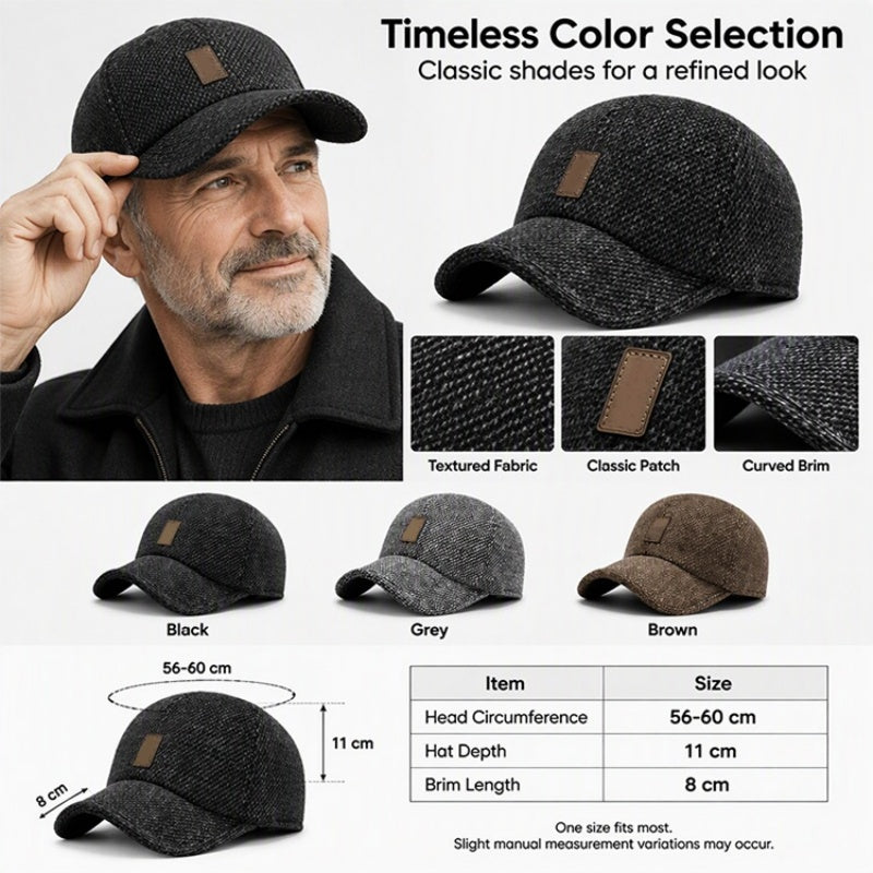 🧢 Cozy Ear Coverage, Toasty Head Warmth | Men's Warm Baseball Cap with Ear Flaps