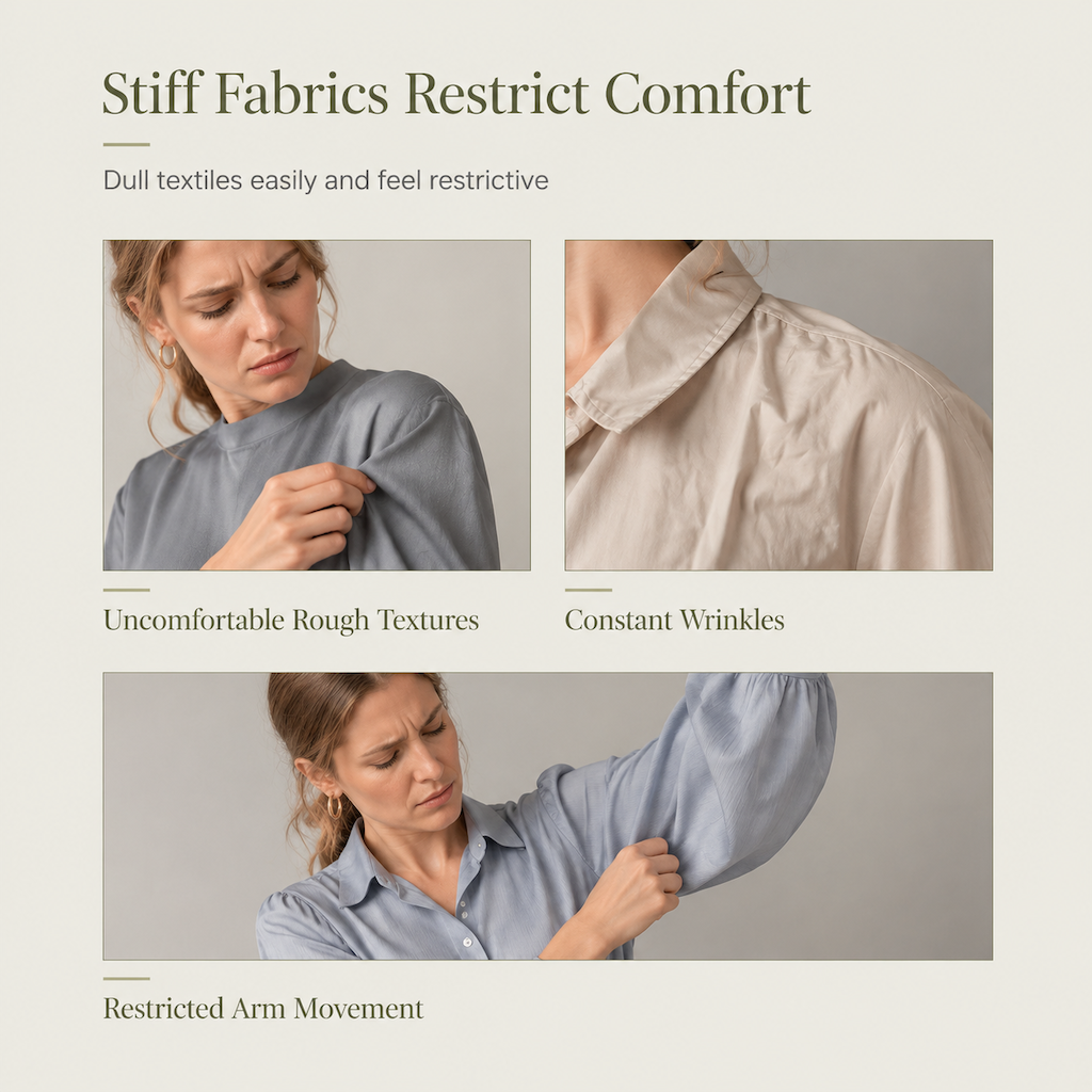 Elegant French Style Satin Blouse with Stand Collar and Long Lantern Sleeves for Autumn Winter Layering