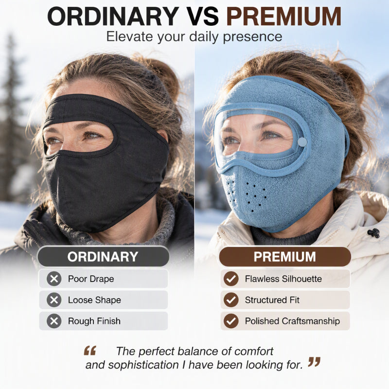 Winter Windproof Warm Face Mask with HD Goggles