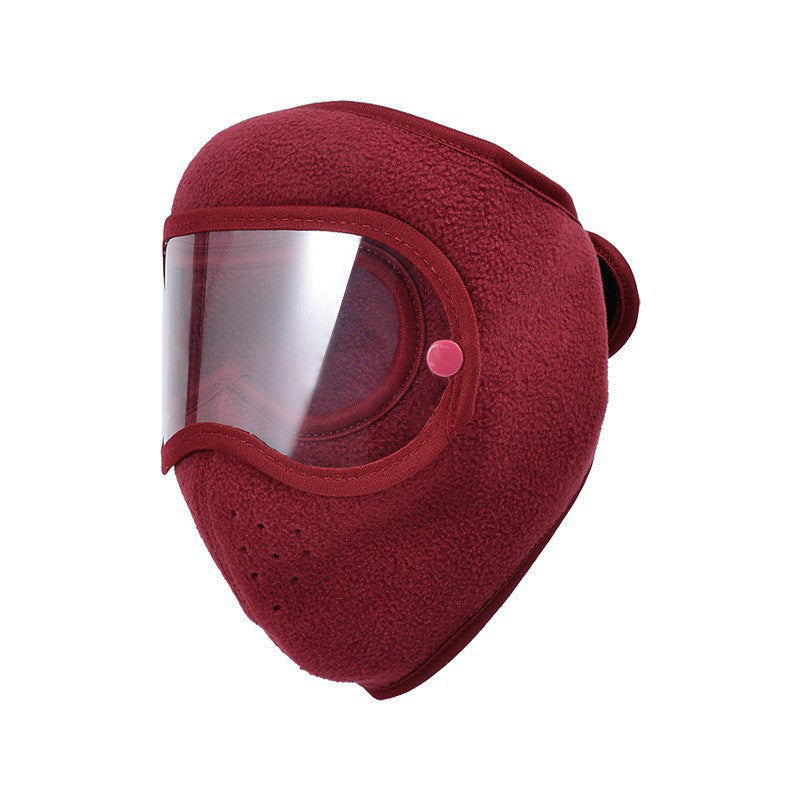 Winter Windproof Warm Face Mask with HD Goggles