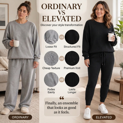 🔥New Fall/Winter Bestsellers: 50% Off💖—Women's Casual Two-Piece Ribbed Knit Set
