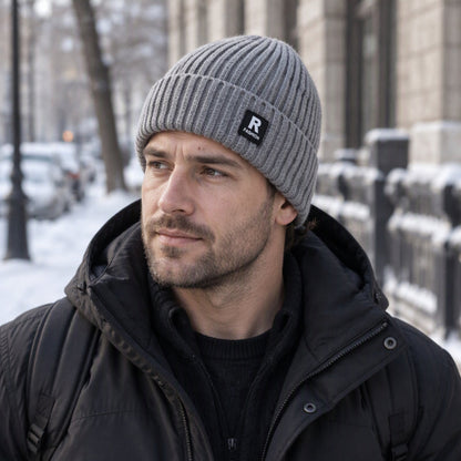 🧢 Easy Streetwear Style, Cozy Head Warmth | Men's Slouchy Knit Warm Skull Cap