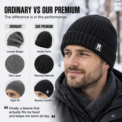 🧢 Easy Streetwear Style, Cozy Head Warmth | Men's Slouchy Knit Warm Skull Cap