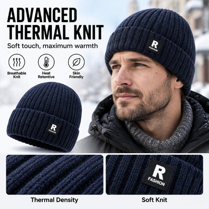 🧢 Easy Streetwear Style, Cozy Head Warmth | Men's Slouchy Knit Warm Skull Cap