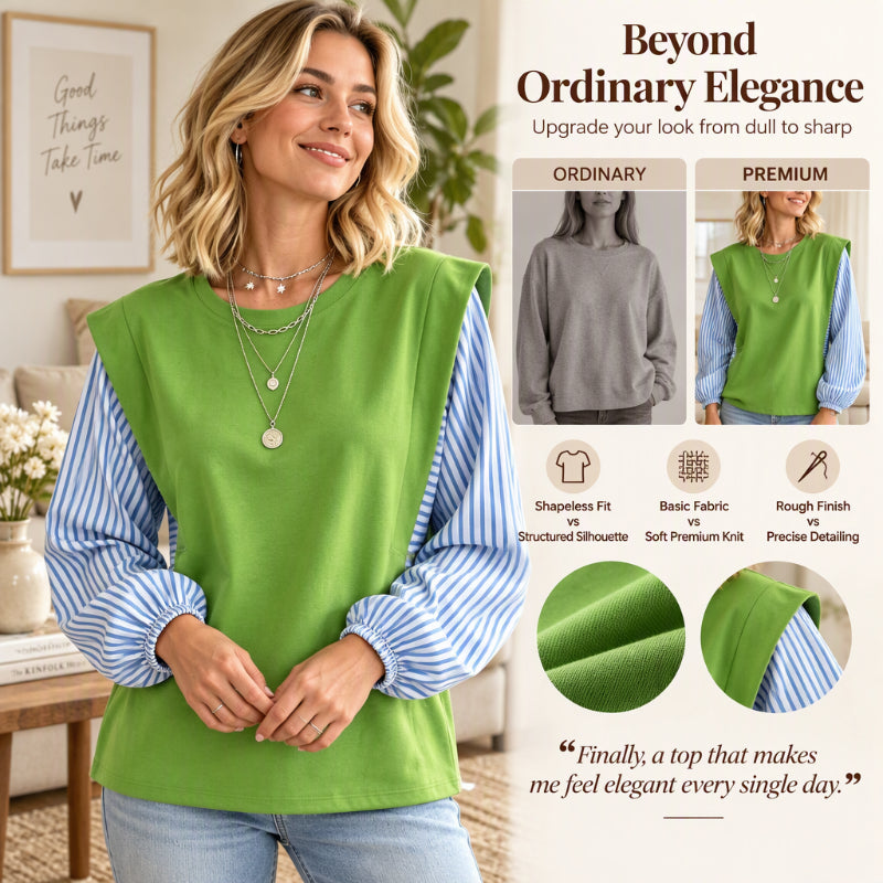 Women's Casual Patchwork Long Sleeve Top