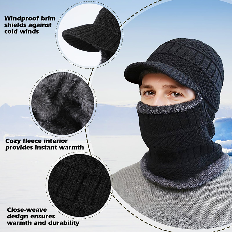 3-In-1 Winter Balaclava Thermal Hood with Visor