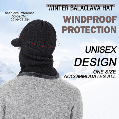 3-In-1 Winter Balaclava Thermal Hood with Visor