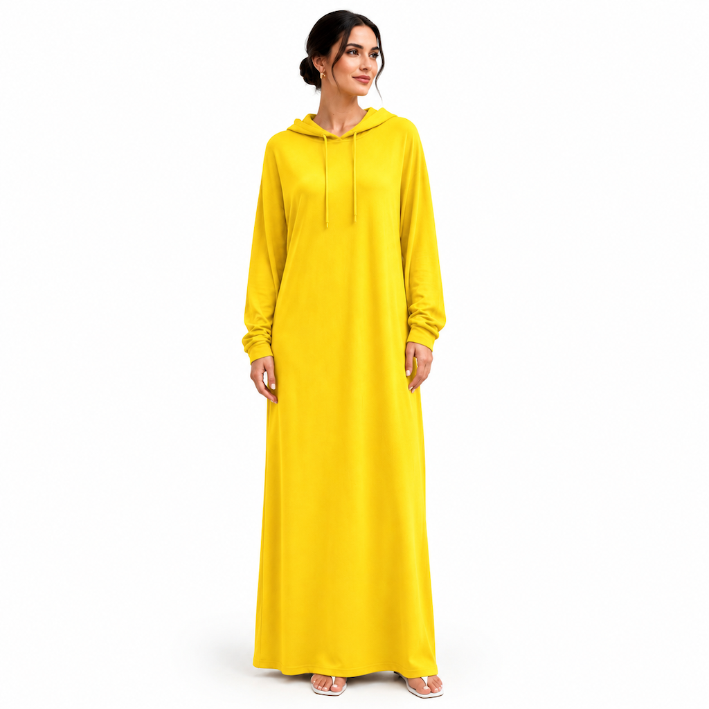 Women's Solid Color Casual Hooded Dress
