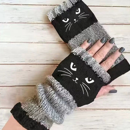 Winter Warm Half Finger Knitted Gloves