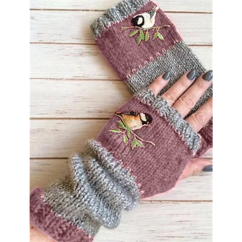 Winter Warm Half Finger Knitted Gloves