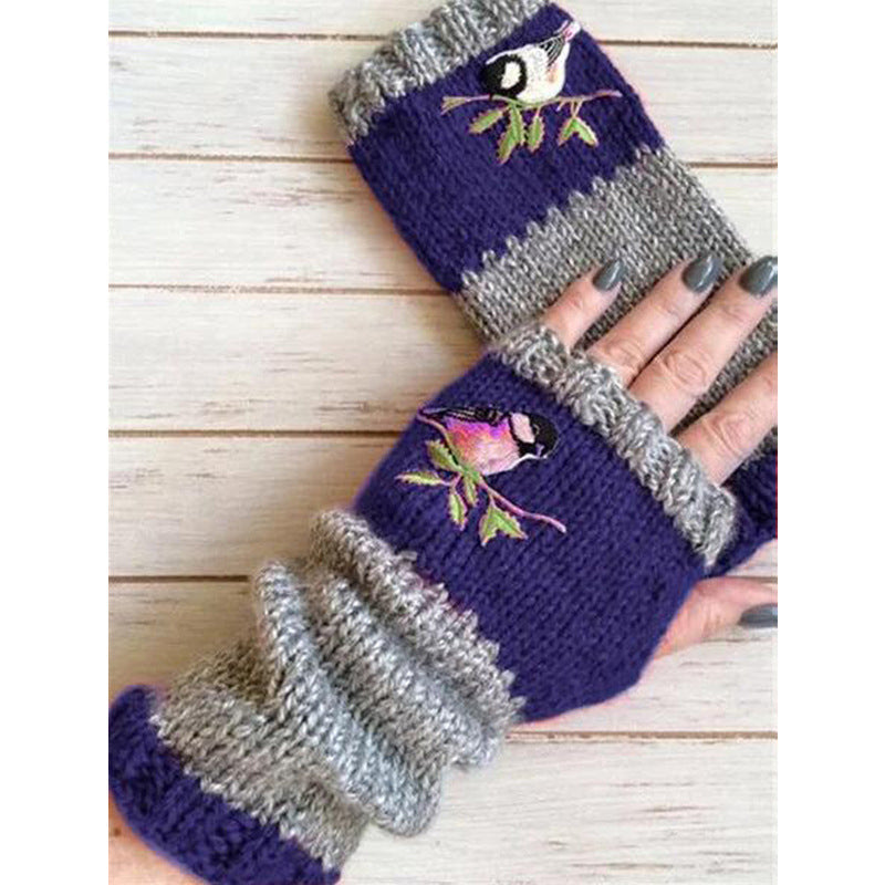 Winter Warm Half Finger Knitted Gloves
