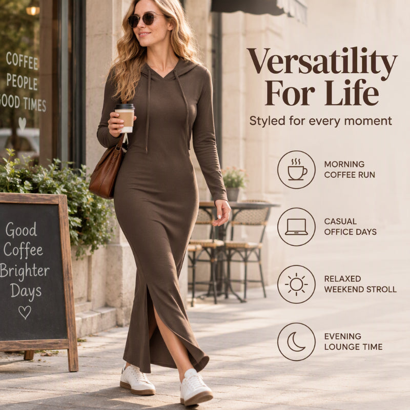 🖤 Women's Slim-Fit Hooded Bodycon Dress