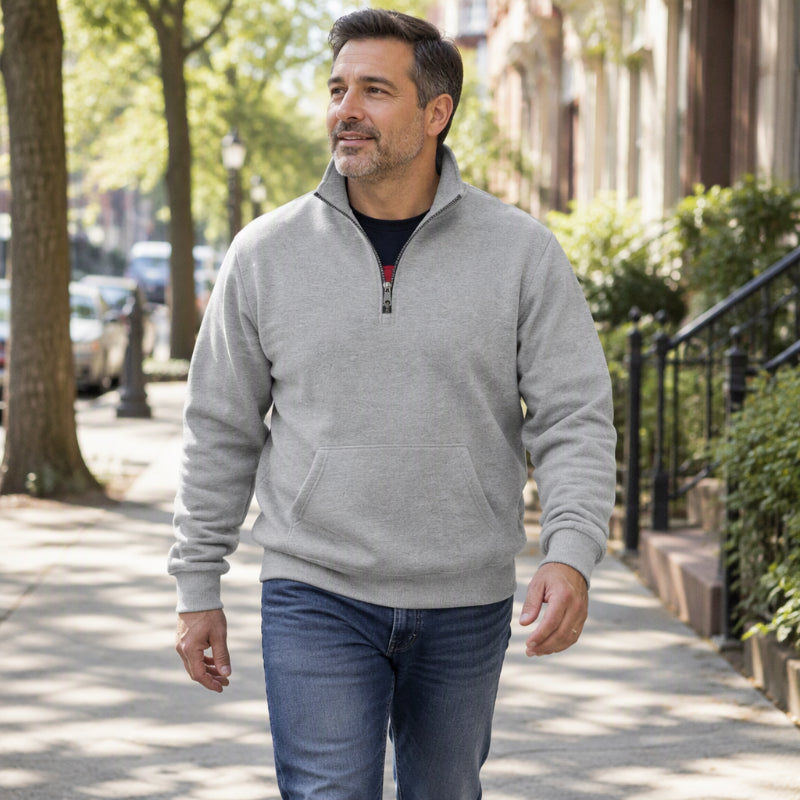 🧥 Toasty Warmth, Easy Layered Comfort | Men's Warm Half-Zip Sweatshirt
