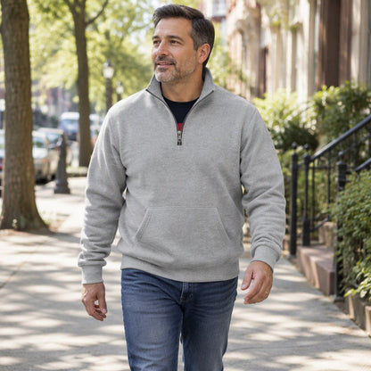 🧥 Toasty Warmth, Easy Layered Comfort | Men's Warm Half-Zip Sweatshirt