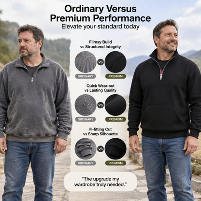 🧥 Toasty Warmth, Easy Layered Comfort | Men's Warm Half-Zip Sweatshirt