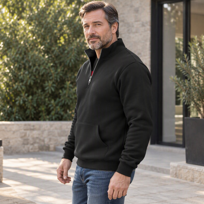 🧥 Toasty Warmth, Easy Layered Comfort | Men's Warm Half-Zip Sweatshirt