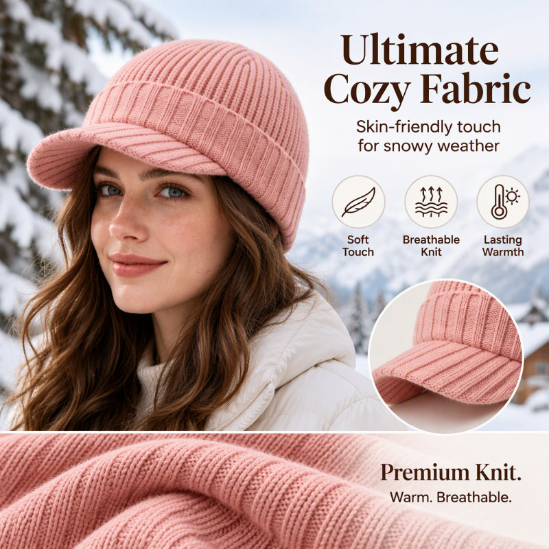 Unisex Warm Knit Beanie with Brim