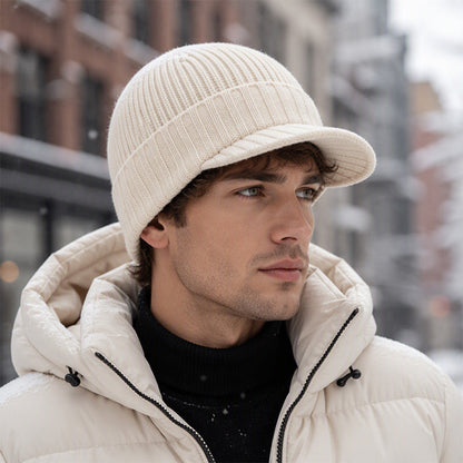 Unisex Warm Knit Beanie with Brim