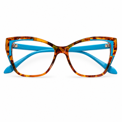 😎Cyberpunk Cat Eye Blue Light Blocking Glasses for Women Trendy Photochromic Clear Lens Eyeglasses
