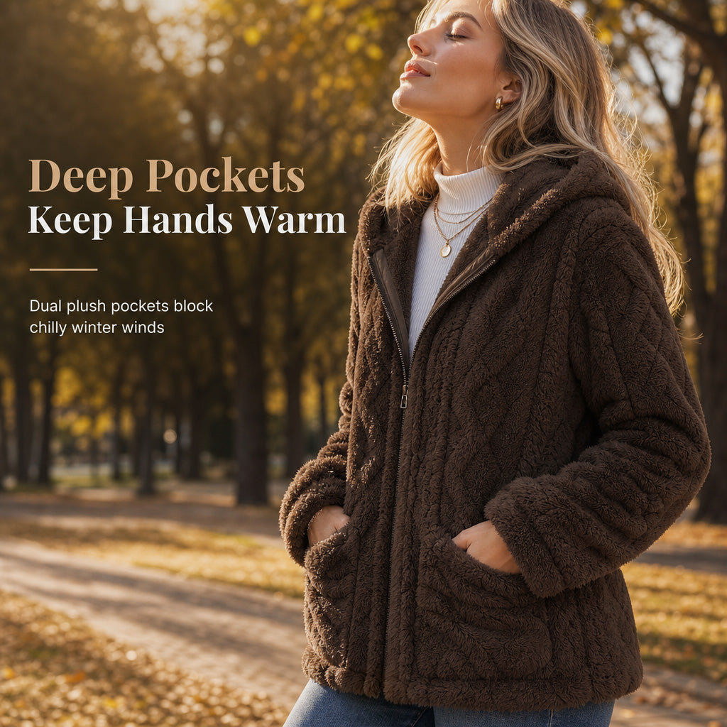☁️ Cloud-Soft Comfort, Easy Layering | Women's Casual Plush Solid Color Cardigan