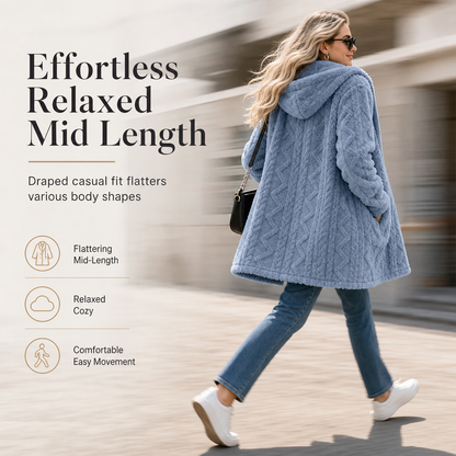 ☁️ Cloud-Soft Comfort, Easy Layering | Women's Casual Plush Solid Color Cardigan
