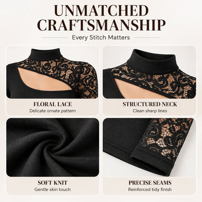 Women's Chic Asymmetrical Cutout Lace Top