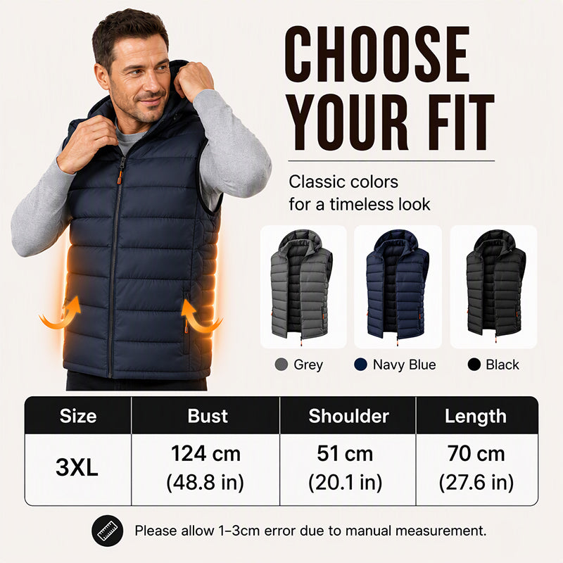 Men's Winter Thermal Hooded Vest🌲