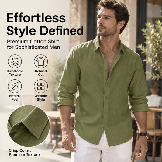 🌿 Breezy Comfort, Easy Vacation Style | Men's Casual Lightweight Breathable Linen Shirt