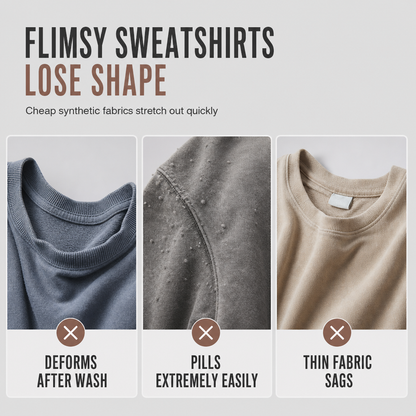 🧥 Faded Retro Charm, Substantial Structured Comfort | Unisex Vintage Washed Heavyweight Crewneck Pullover Sweatshirt