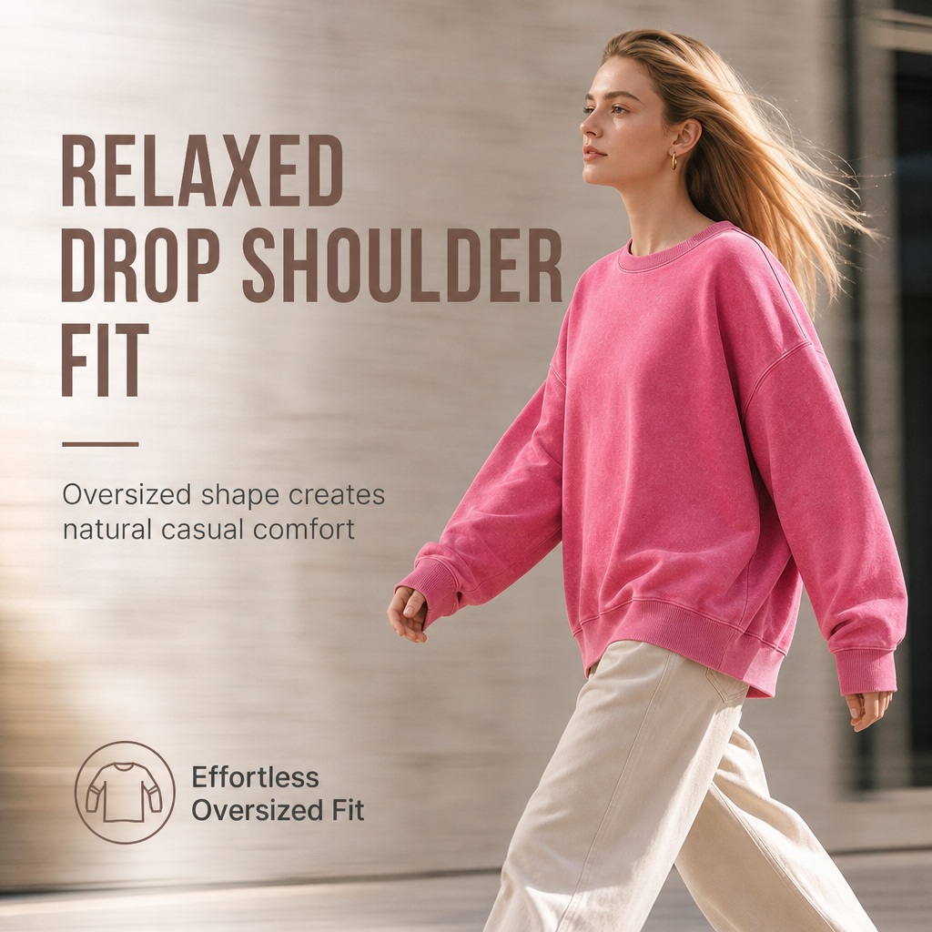 🧥 Faded Retro Charm, Substantial Structured Comfort | Unisex Vintage Washed Heavyweight Crewneck Pullover Sweatshirt